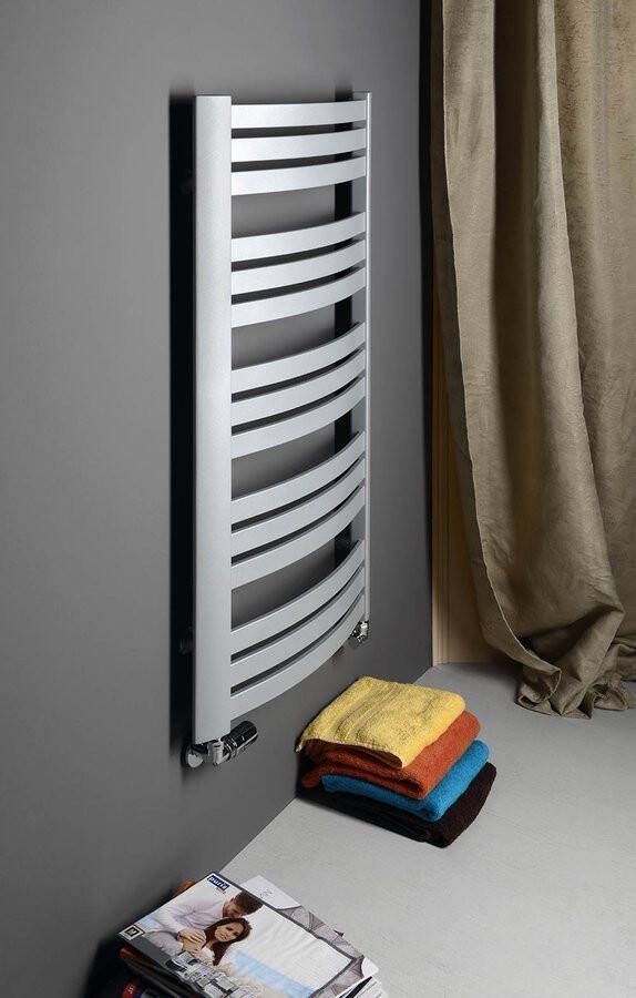 Sapho Sidi Handdoekradiator 60x110 cm 553W structuurzilver