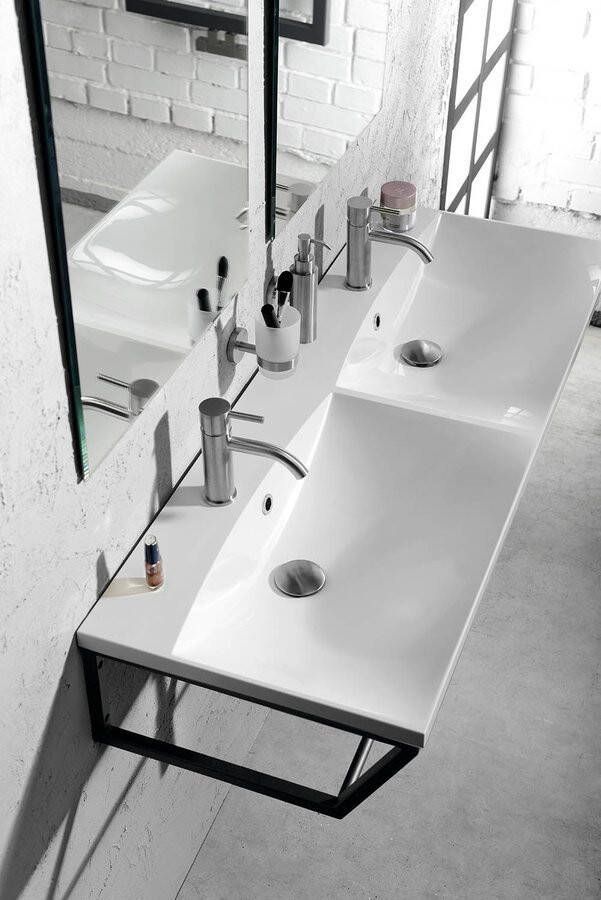 Sapho SKA Moderno complete badkamermeubel met frame 120 mat zwart