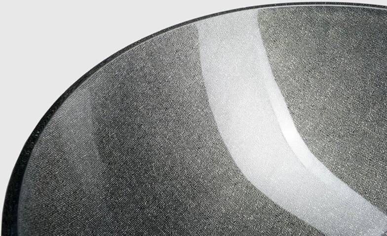 Sapho Skin glas waskom diameter 42 cm glanzend grijs