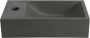 Sapho Small Crest wastafel inclusief kraangat links 40x22 zwart graniet - Thumbnail 2