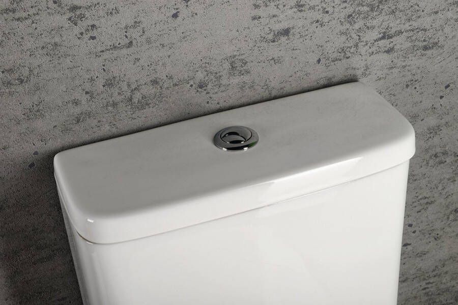 Sapho Turku staand toilet rimless duoblok verhoogd wit