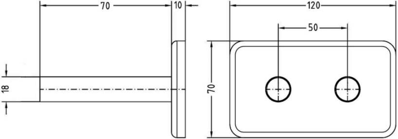 Sapho Twin handdoekradiator Pipe Cover mat zwart