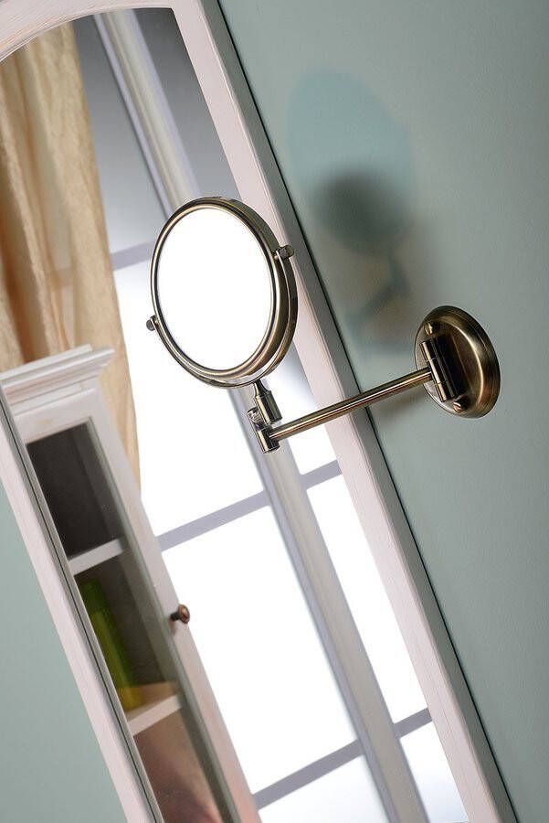 Sapho Wandmontage make-upspiegel diameter 150mm brons