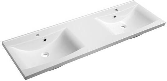 Sapho Wave II Badkamermeubel marmer MDF 150 cm wit licht grijs