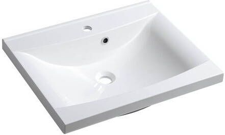 Sapho Wave II Badkamermeubel marmer MDF 60 cm wit licht grijs