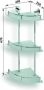 Sapho X-Round E Drievoudige glazen hoekplanchet met railrek 270x670x270mm chroom - Thumbnail 2
