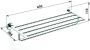 Sapho Dubbele Handdoekhouder X-Round Hangend met Plankopslag 65 cm Chroom - Thumbnail 2