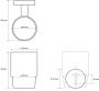 Sapho X-Round hangende bekerhouder mat wit - Thumbnail 3
