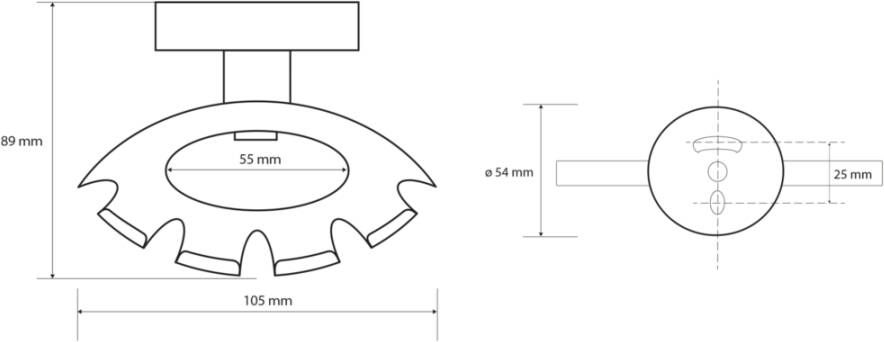 Sapho X-Round hangende tandenborstelhouder mat zwart