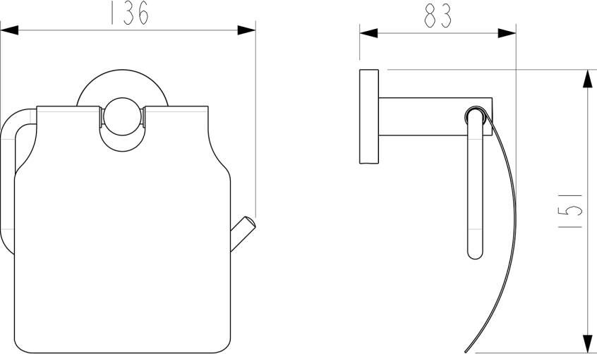 Sapho X-Round toiletrolhouder met deksel chroom