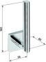 Sapho Reserverolhouder X-Square 16.5 cm Hangend Chroom - Thumbnail 2