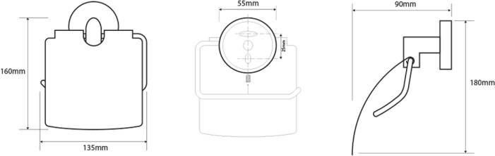 Sapho X-Steel Toiletrolhouder met klep geborsteld RVS