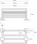 Sapho Dubbele Handdoekhouder X-Steel met Plankopslag 65 cm Geborsteld RVS - Thumbnail 2