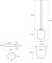 Sapho Toiletborstelhouder X-Steel Hangend 11.5x32.5 cm Geborsteld RVS Melkglas - Thumbnail 2