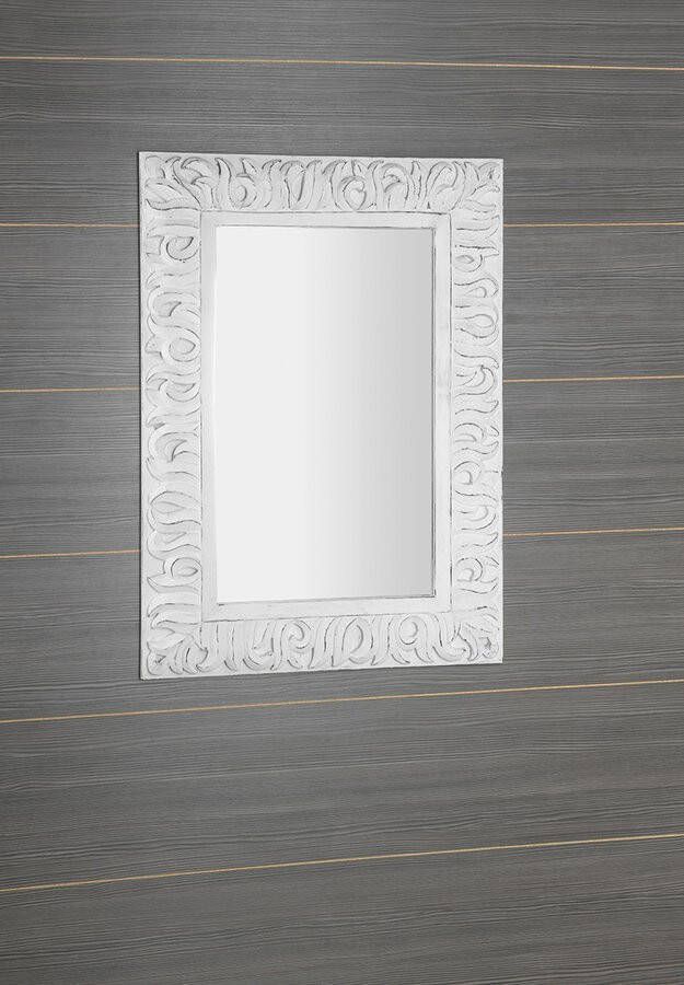 Sapho Zeegras spiegel met houten lijst 70x100 wit