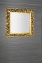Sapho Zeegras spiegel met houten lijst 90x90 goud - Thumbnail 3