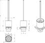 Sapho Toiletborstelhouder Zen Black Hangend 8.3x41.1 cm Zwart Melkglas - Thumbnail 3