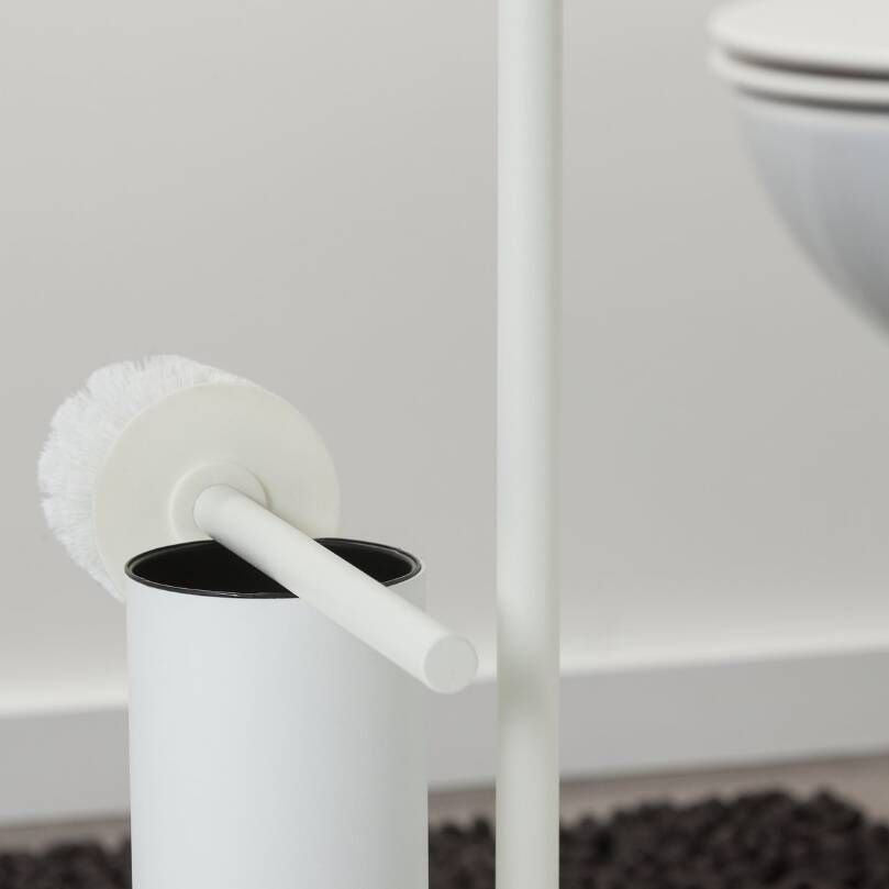 Sealskin Brix toiletborstel met toiletrolhouder 20x15x71.5 cm wit
