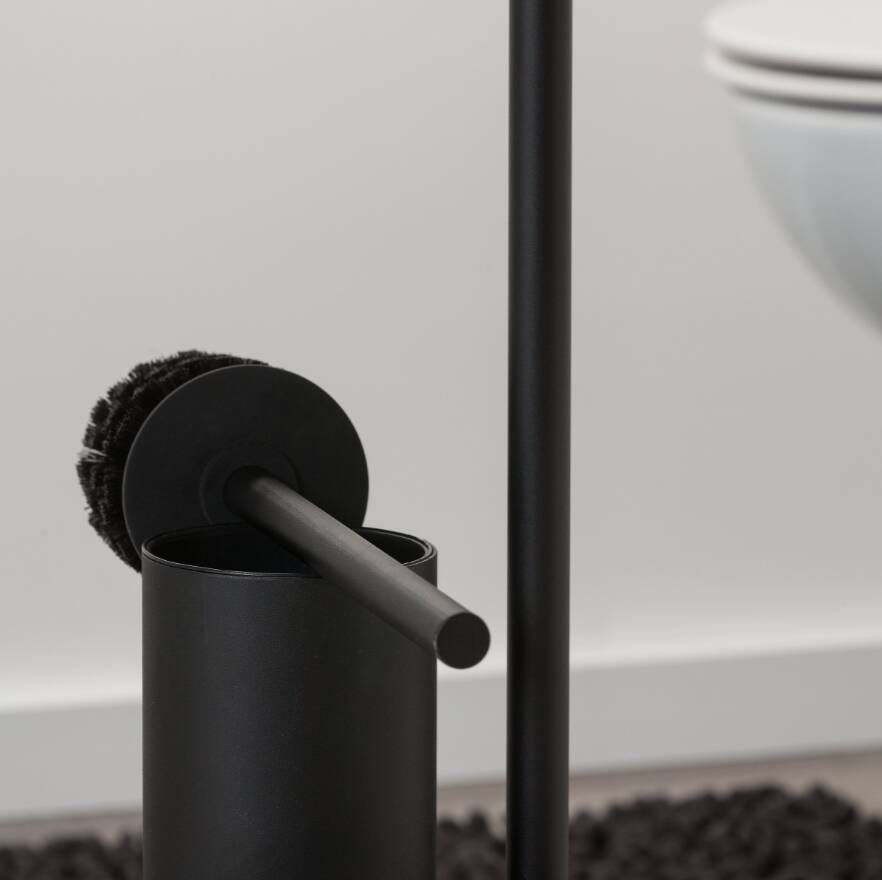 Sealskin Brix toiletborstel met toiletrolhouder 20x15x71.5 cm zwart