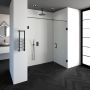 Saniclass Create douchedeur 180x200cm 2 delig profielloos met antikalk en 8mm veiligheidsglas geborsteld RVS 4JC14 - Thumbnail 6