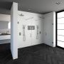 Brauer 4JC17 3-delige nisopstelling inloopwand met nisdeuren aaneengeschakeld 300cm (80 140 80) gunmetal geborsteld - Thumbnail 5