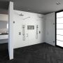 Brauer 4JC17 3-delige nisopstelling inloopwand met nisdeuren aaneengeschakeld 300cm (80 140 80) gunmetal geborsteld - Thumbnail 5