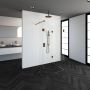 Saniclass Create inloopdouche reversed 100x100cm profielloos met 40cm zijwand met antikalk en 8mm veiligheidsglas geborsteld RVS 4JC5-100x100 40g - Thumbnail 8