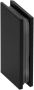 Saniclass Create inloopdouche reversed 100x100cm profielloos met 40cm zijwand met antikalk en 8mm veiligheidsglas zwart mat 4JC5-100x100 40a - Thumbnail 4