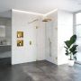 Saniclass Create inloopdouche 110x200cm profielloos met 30cm zijwand met antikalk en 8mm veiligheidsglas koper 4JC2-110 30k - Thumbnail 8
