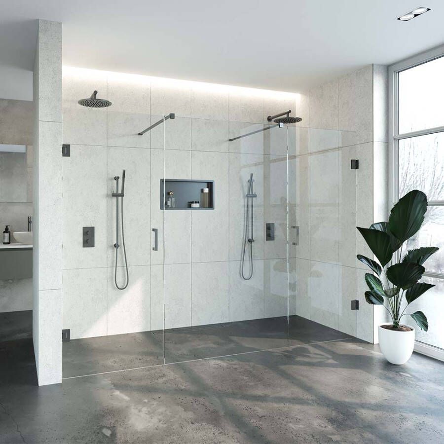 Topa Creative profielloze nisdeur XL 280 gunmetal