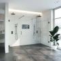 Brauer 4JC17 3-delige nisopstelling inloopwand met nisdeuren aaneengeschakeld 300cm (80 140 80) gunmetal geborsteld - Thumbnail 7