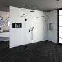 Saniclass Create inloopdouche vrijstaand 100x200cm profielloos met 2 30cm zijwanden antikalk en 8mm veiligheidsglas geborsteld RVS 4JC8-100 30 30g - Thumbnail 6