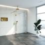 Saniclass Create inloopdouche vrijstaand 120x200cm profielloos met 2 40cm zijwanden antikalk en 8mm veiligheidsglas geborsteld RVS 4JC8-120 40 40g - Thumbnail 6