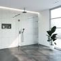 Saniclass Create inloopdouche vrijstaand 100x200cm profielloos met 2 50cm zijwanden antikalk en 8mm veiligheidsglas geborsteld RVS 4JC8-100 50 50g - Thumbnail 6