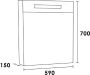 BRAUER Double Face Spiegelkast 60x70x15cm verlichting geintegreerd 1 rechtsdraaiende spiegeldeur MDF mat zwart 7363 - Thumbnail 3