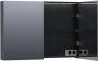 Saniclass Dual Spiegelkast 100x70x15cm 2 links- rechtsdraaiende spiegeldeur MFC black wood 7773 - Thumbnail 3