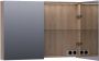 BRAUER Dual Spiegelkast 100x70x15cm 2 links- rechtsdraaiende spiegeldeur MFC legno viola 7771 - Thumbnail 3