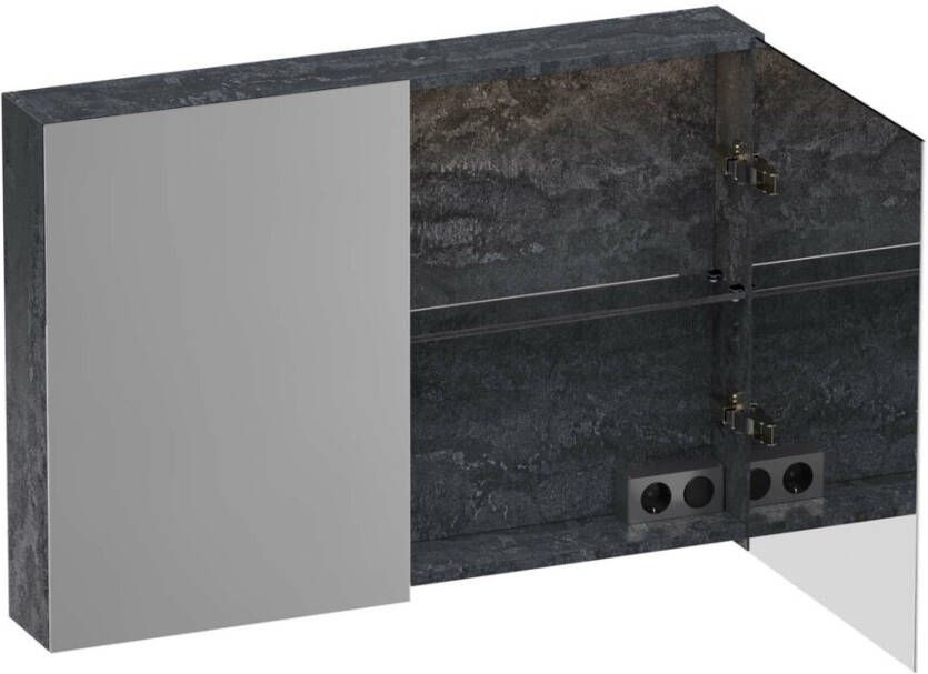 Topa Dual spiegelkast 100 metal