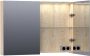Brauer Dual Spiegelkast 100x70x15cm 2 links- rechtsdraaiende spiegeldeur MFC sahara 7189 - Thumbnail 2