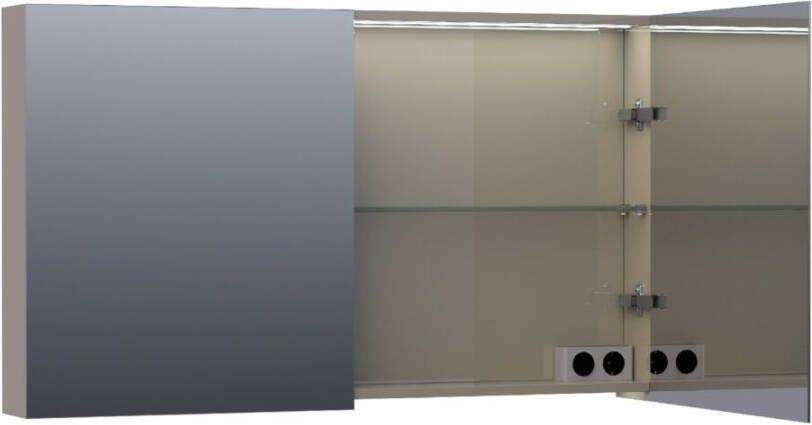 Tapo Dual spiegelkast 120 hoogglans taupe