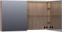 Saniclass Dual Spiegelkast 120x70x15cm 2 links- rechtsdraaiende spiegeldeur MFC legno viola 7777 - Thumbnail 3