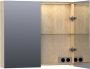 Saniclass Dual Spiegelkast 80x70x15cm 2 links- rechtsdraaiende spiegeldeur MFC legno calore 7764 - Thumbnail 3