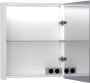 IChoice Dual spiegelkast 60x70cm indirecte LED verlichting binnen onder mat wit rechtsdraaiend - Thumbnail 3