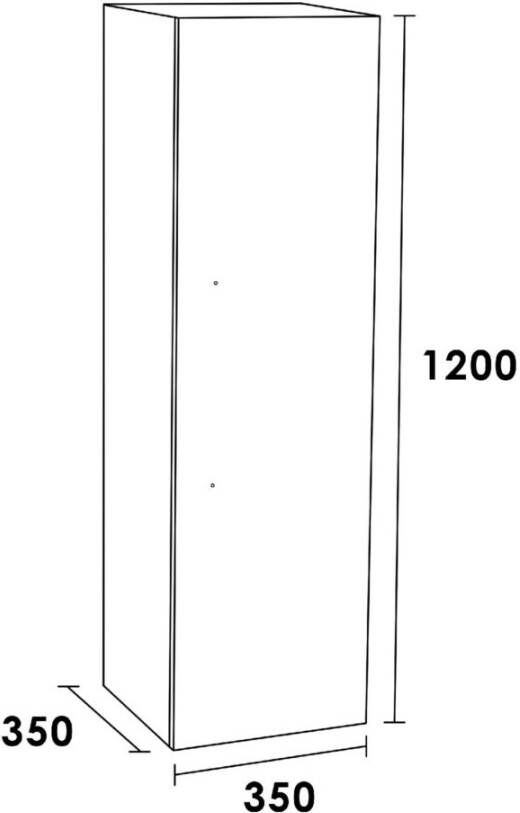 Topa Ex kolomkast 120 legno viola