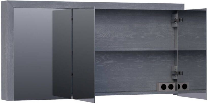 Topa Massief Eiken spiegelkast 140 purple oak