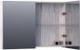 Saniclass Plain Spiegelkast 100x70x15cm 2 links rechtsdraaiende spiegeldeuren MFC Birch SK-PL100BR - Thumbnail 2