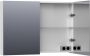 Brauer Plain Spiegelkast 100x70x15cm 2 links rechtsdraaiende spiegeldeuren MDF hoogglans wit SK-PL100HW - Thumbnail 2
