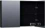 Saniclass Plain Spiegelkast 100x70x15cm 2 links rechtsdraaiende spiegeldeuren MDF mat zwart SK-PL100MZ - Thumbnail 2