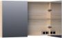 BRAUER Plain Spiegelkast 100x70x15cm 2 links rechtsdraaiende spiegeldeuren hout white oak SK-PL100WO - Thumbnail 2