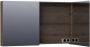 BRAUER Plain Spiegelkast 120x70x15cm 2 links rechtsdraaiende spiegeldeuren hout black oak SK-PL120BO - Thumbnail 2